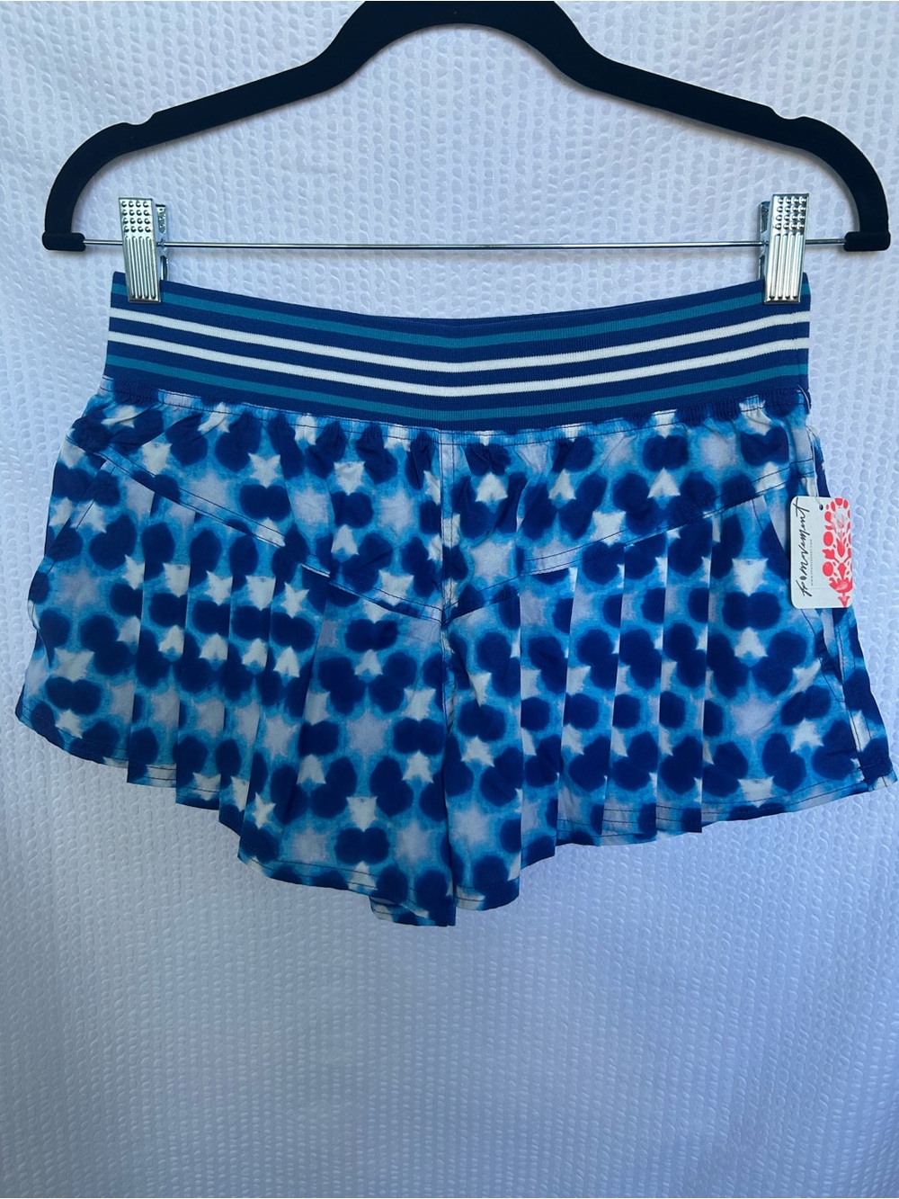 NWT FP Movement by Free People Blue Tie-Dye Athletic Shorts Size XS